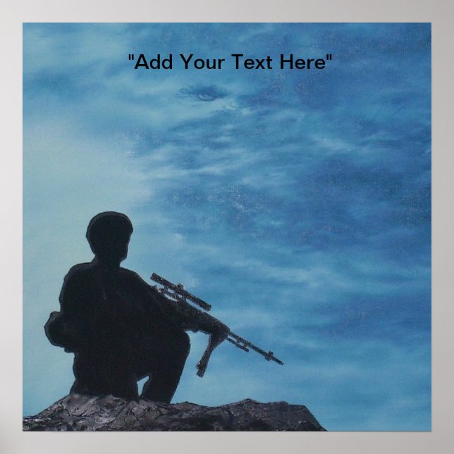 Poster Military Soldier Customisable (Front)