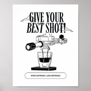 Poster More Espresso Less Depresso