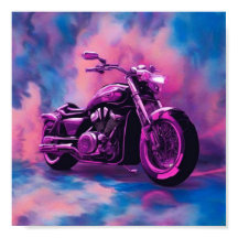 Poster Motorbike, Abstract Colours
