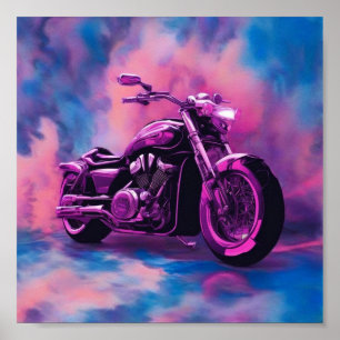 Poster Motorbike, Abstract Colours
