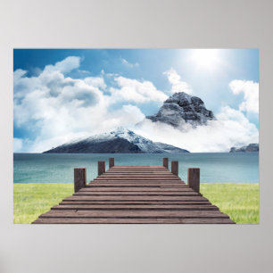 Poster Mountain Scene