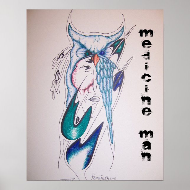 Poster native american medicine man (Front)