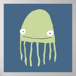 Poster- Navy Jellyfish! Poster