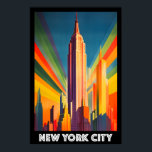Poster, New York City, Empire State Building Poster<br><div class="desc">Poster,  New York City,  Empire State Building. Ce monument emblématique de New York City dans un style vintage.</div>