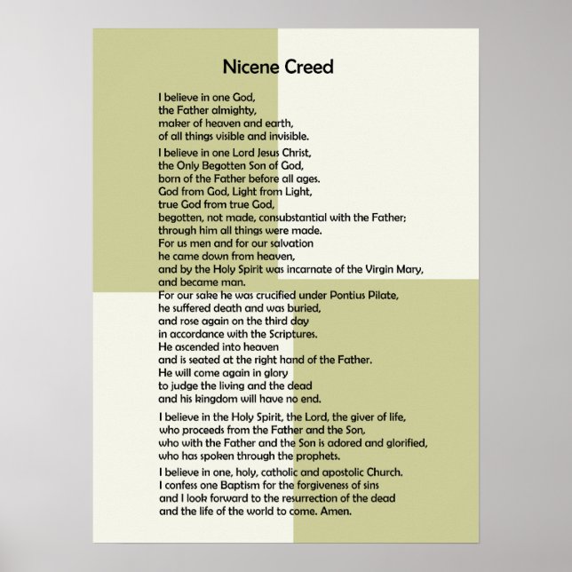 Poster-Nicene Creed~ Customisable! Poster (Front)