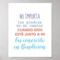 Póster - No importa las piedras en mi camino...
