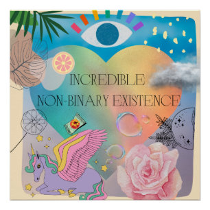 poster nonbinary transgender unicorn