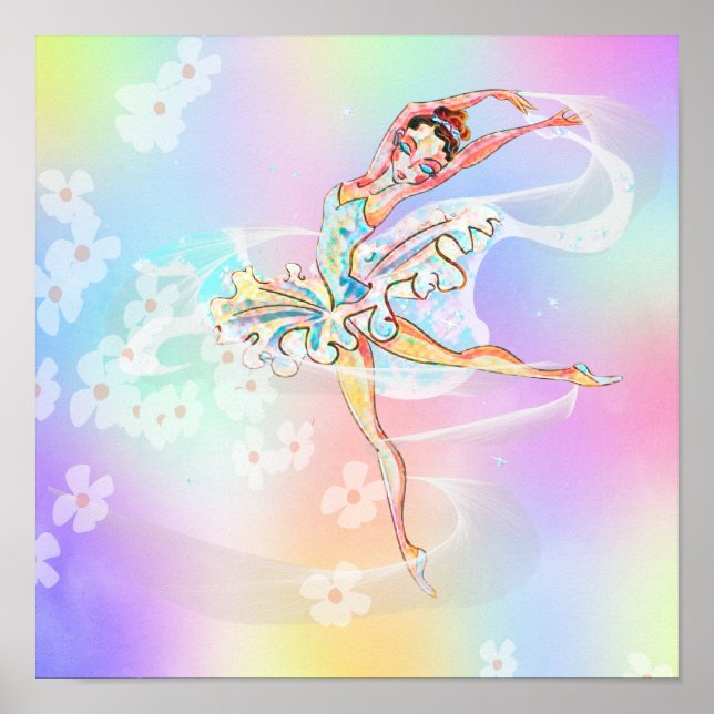 Poster of a Ballerina for Young Girl's Room (Front)