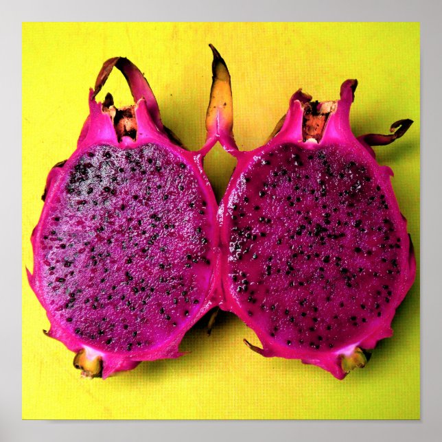 poster of a photo of sliced dragon fruit (Front)