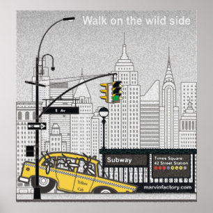 Poster of great format of Marvin in New York.