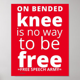 poster "ON BENDED KNEE..."