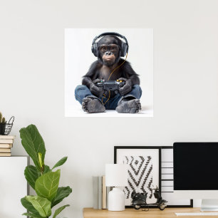 Poster or Download Gamer Chimp for Kids