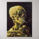 Poster or Print<br><div class="desc">Poster or Print with Vincent Van Gogh - Skull With Burning Cigarette modified in size by Unique3DDigital.com</div>