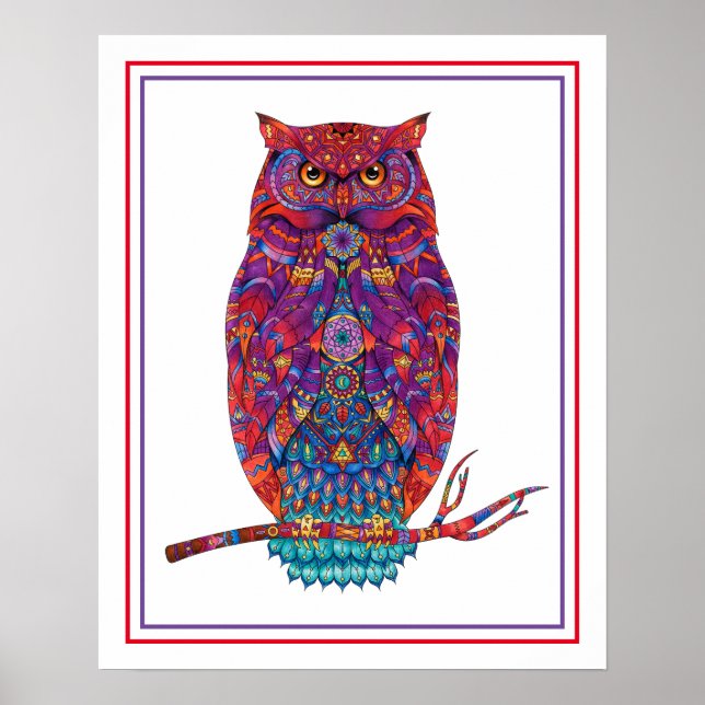Poster-Owl  16" x 20" Poster (Front)