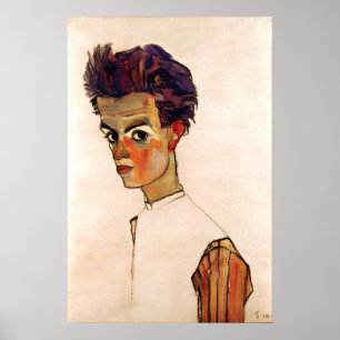Poster Painting Egon Schiele Self-Portrait with