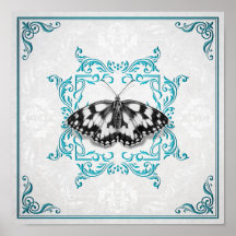 Poster Papillon Entimologiste