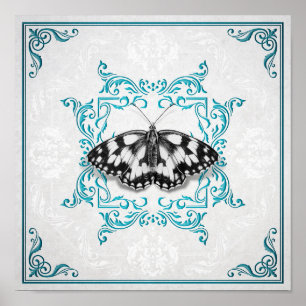 Poster Papillon Entimologiste
