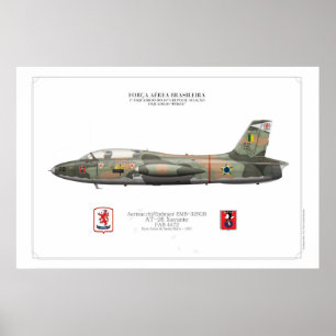 Pôster perfil AT-26 Xavante - FAB Poster