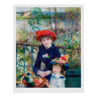 POSTER : PIERRE AUGUSTE RENOIR: TWO SISTERS, 1881