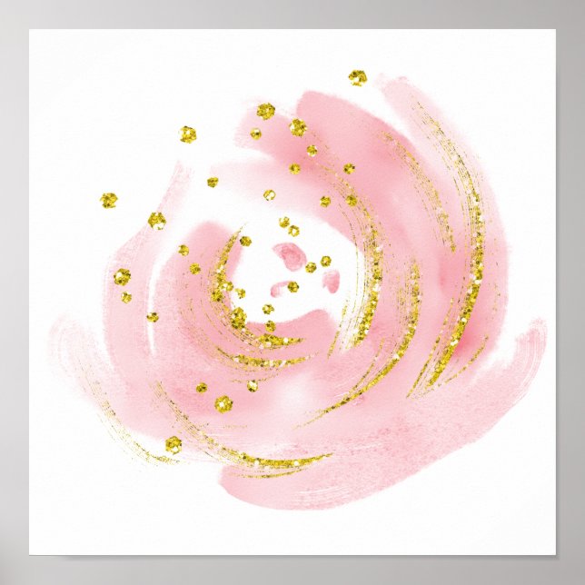 Poster Pink Rose Bud (Front)