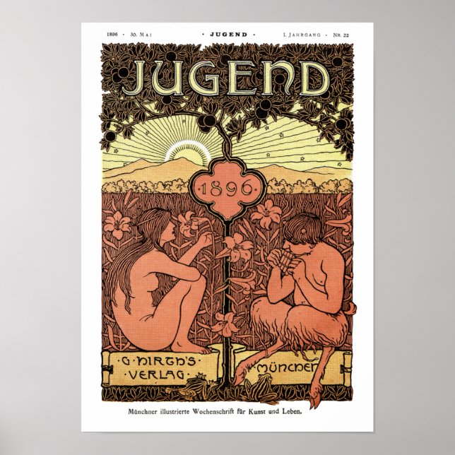 Poster: Pipes of Pan - Jugend Magazine May 1896 Poster (Front)
