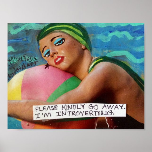 POSTER-PLEASE KINDLY GO AWAY. I'M INTROVERTING. POSTER (Front)