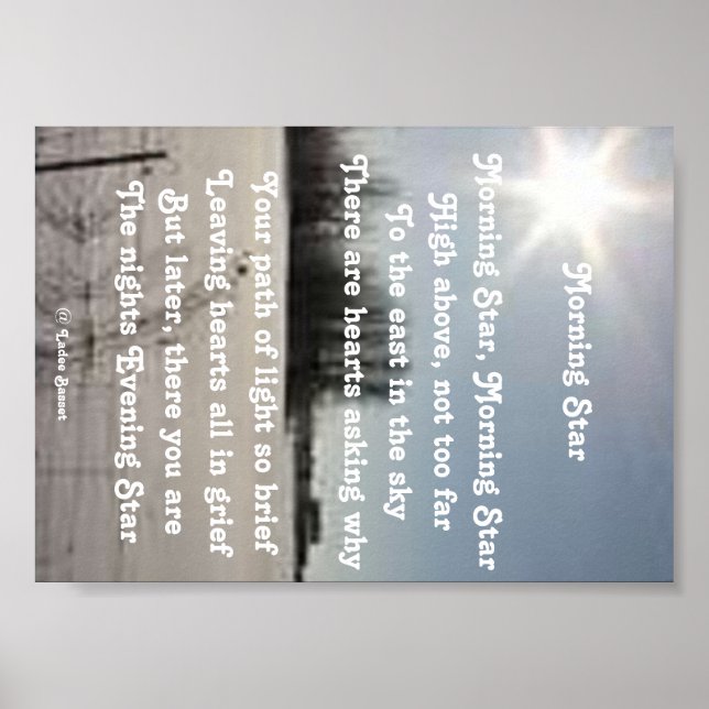 Poster Poem Morning Star By Ladee Basset (Front)