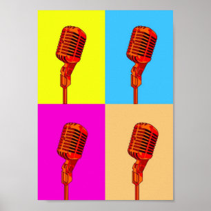 Poster - Pop Art Microphone