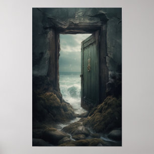 Poster - Portal to Ocean Door AI Generated