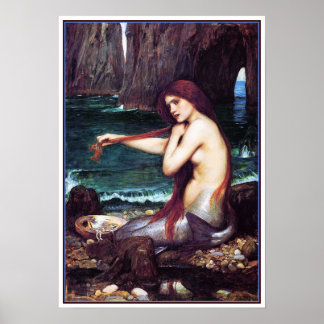 Poster/Print: A Mermaid by John Waterhouse Poster