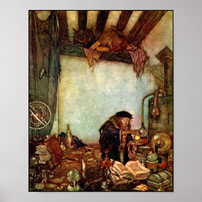 Poster/Print: Alchemist and His Gold-Edmund Dulac Poster (Front)