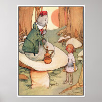 Poster Print: Alice Meets the Caterpillar
