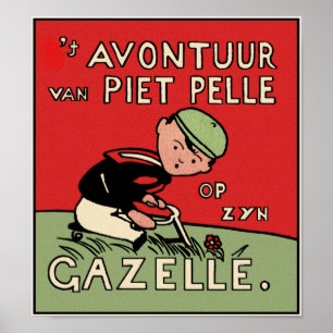 Poster Print: Bicycle Adventures of Piet Pelle