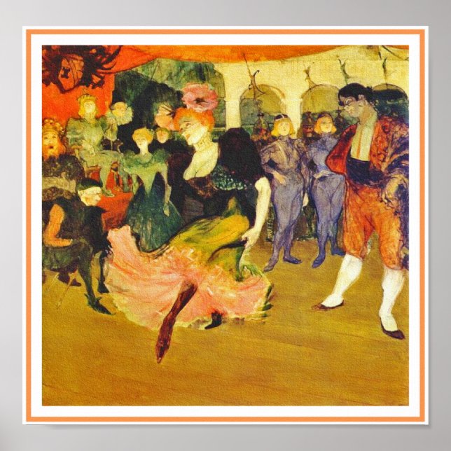 Poster/Print: Dancing the Bolero: Toulouse-Lautrec Poster (Front)