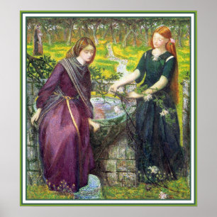 Poster/Print: Dante's Vision of Rachel and Leah Poster