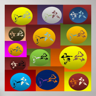 poster print karate martial arts