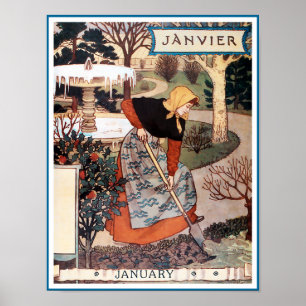 Poster/Print: Month of January - Janvier Poster
