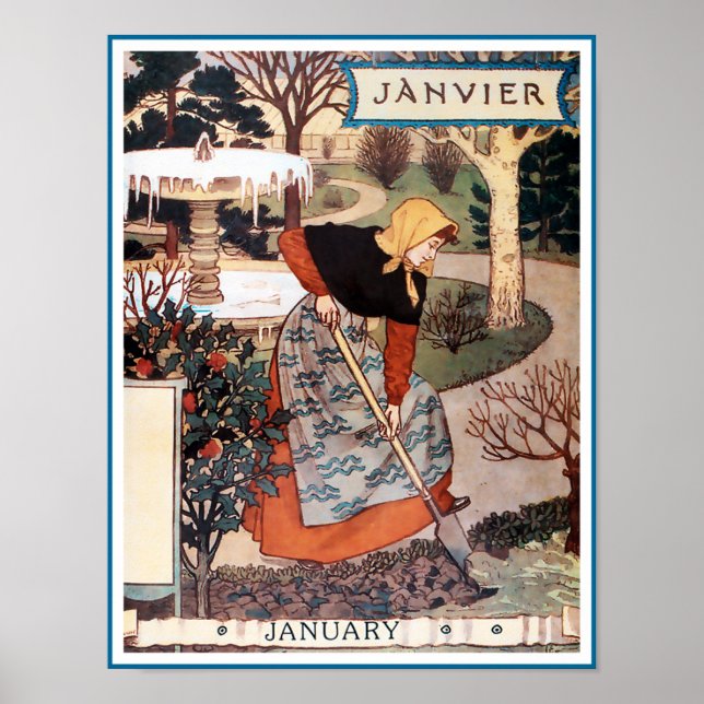 Poster/Print: Month of January - Janvier Poster (Front)