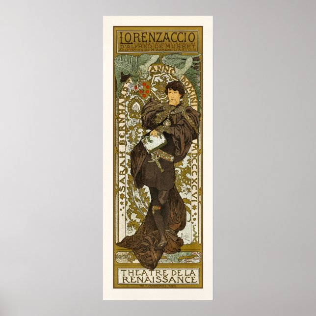 Poster/Print: Mucha - Lorenzaccio - Art Nouveau Poster (Front)
