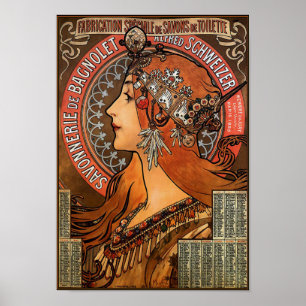 Poster/Print: Mucha - "Savonnerie de Bagnolet" Poster