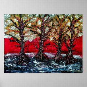 Poster Print of "Four Trees" by Mahri Shelton