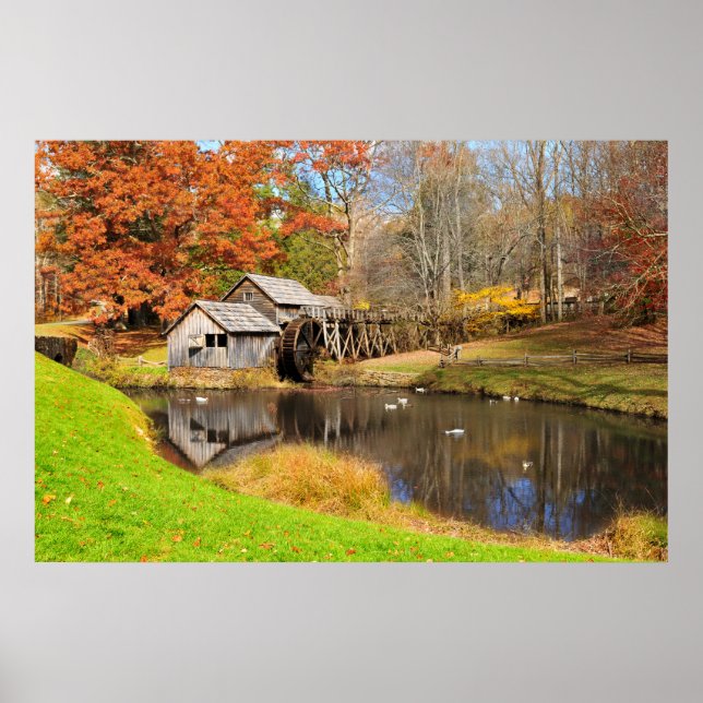 Poster print of Mabry Mill in Meadows of Dan, VA (Front)