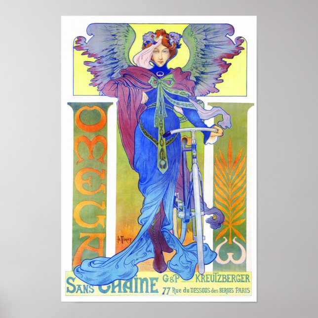 Poster/Print:  Vintage Bicycle Ad - Henri Thiriet Poster (Front)