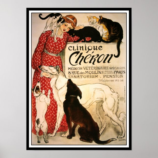 Poster/Print: Vintage Steinlen "Clinique Cheron" Poster (Front)