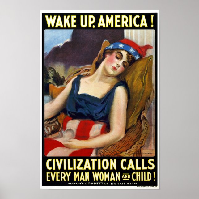 Poster/Print: Wake Up America Poster (Front)