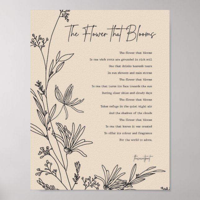 Poster Print Wall Decor (Front)