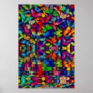 POSTER PRINT - WATER BUTTERFLIES - ART