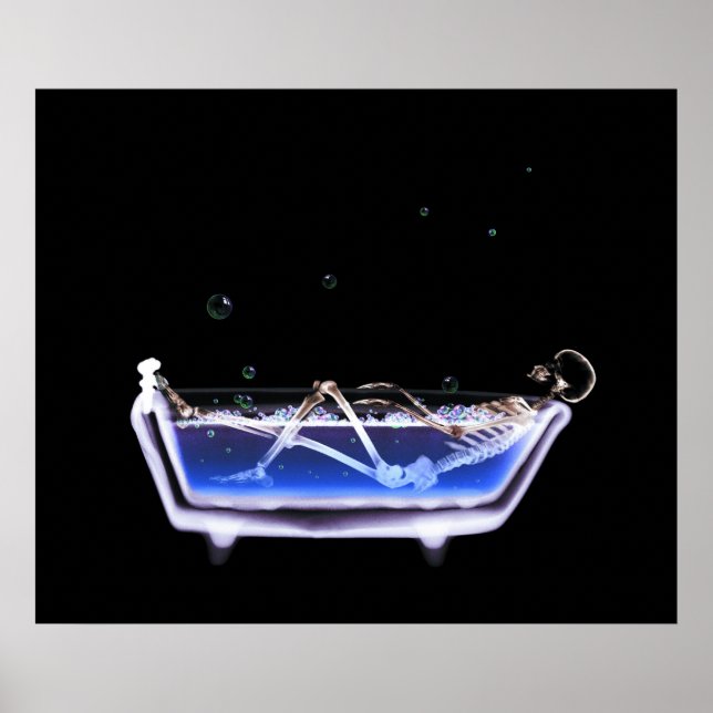 Poster/Print X-Ray Skeleton Bath Original Poster (Front)