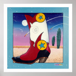 Poster, Prints - Cowboy Boot, All Dressed Up