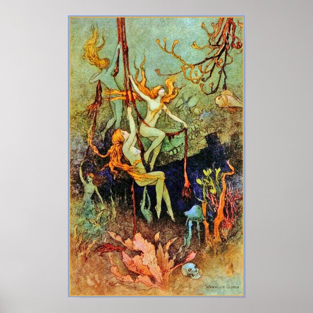 Poster/Prints: Fairy Mermaids - Warwick Goble Poster (Front)
